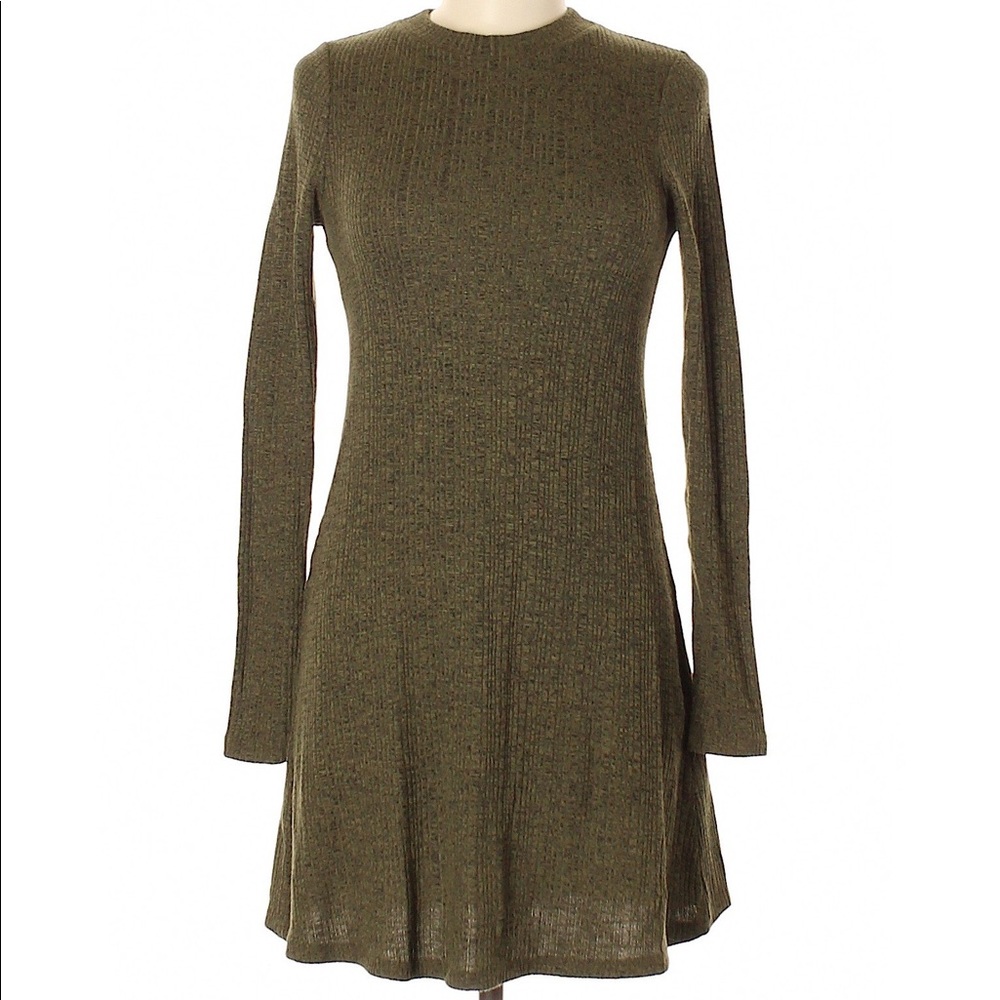 TOPSHOP Olive green sweater dress size US 12